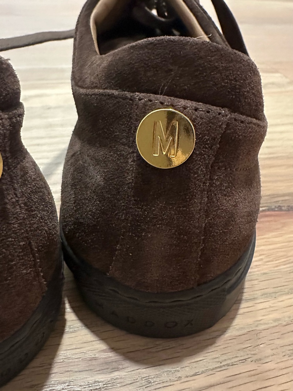 Men's Dark Brown Suede Lace-Up Sneakers - Picture 5 of 6